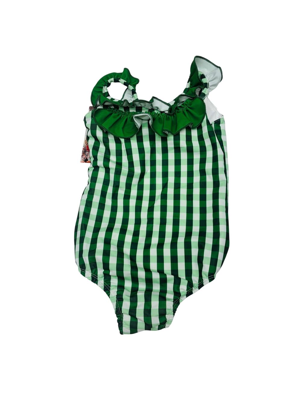NWT Sugar Bee Size 4 Green Plaid Swimsuits